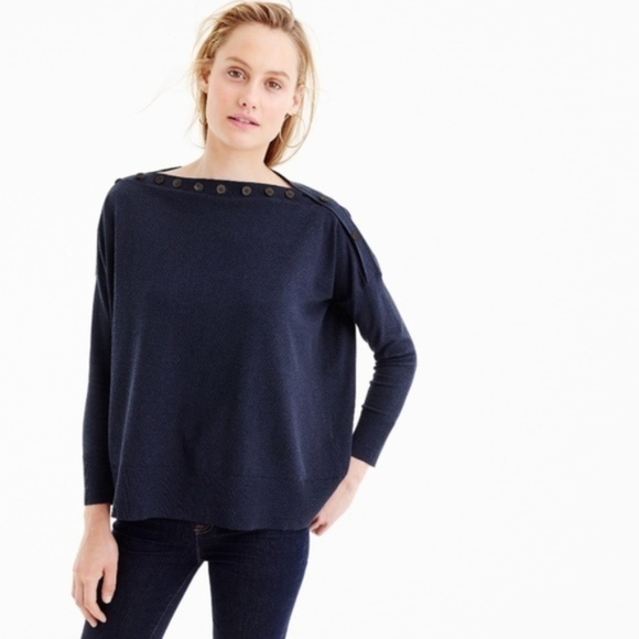 J. Crew Sweaters - J. Crew Button boat neck sweater #T054